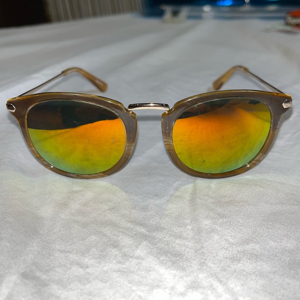 JONATHAN CATE UNISEX SUNGLASSES Wooden look